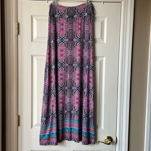 Cynthia Rowley Pink and Blue Maxi Skirt